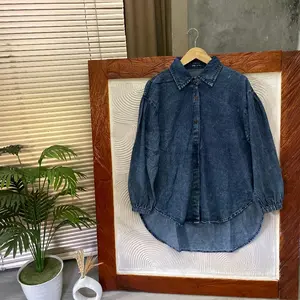 KEMEJA JEANS WANITA OVERSIZE// KEMEJA JEANS WANITA TERBARU