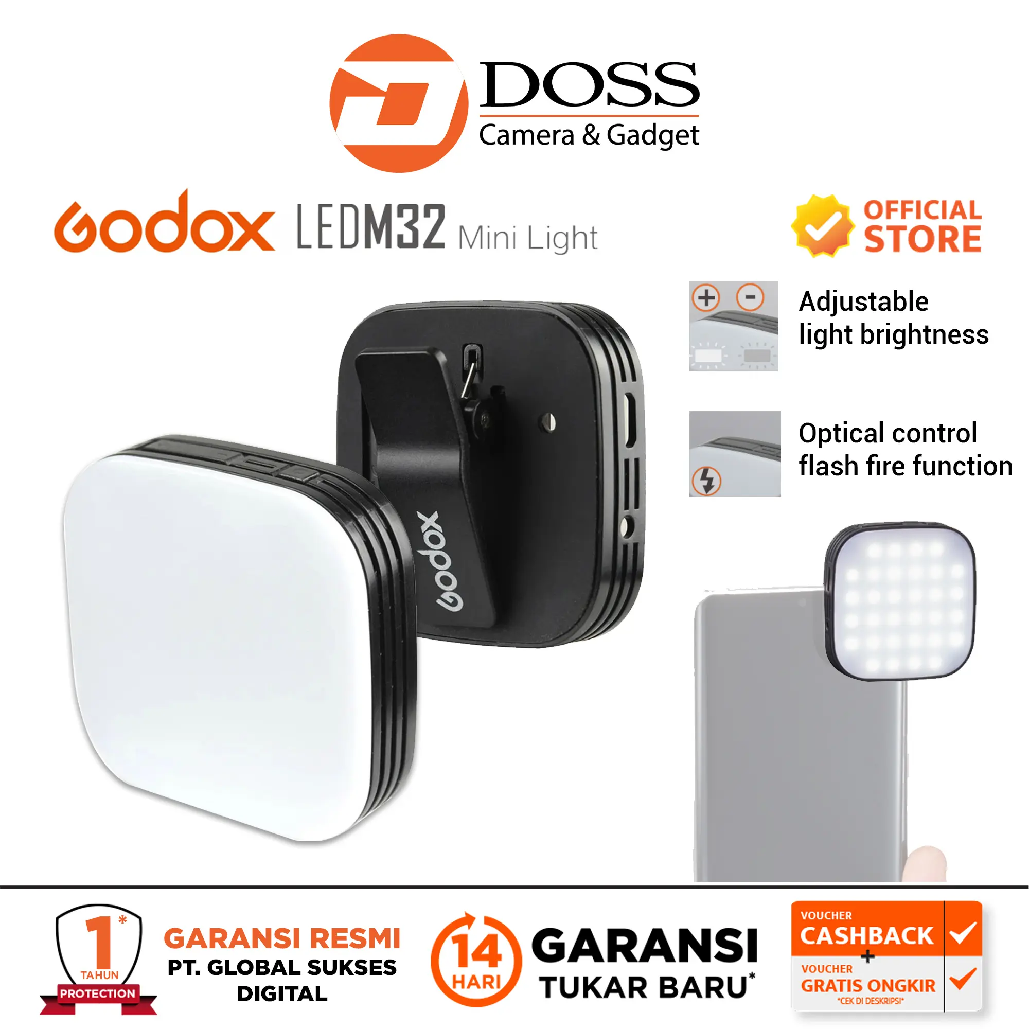 Godox LEDM32 Smartphone Mini Light Lighting Kamera