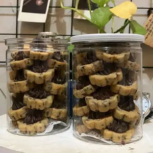 kue kering nutella cookies 600 ml-kue coklat nutella cemilan enak pop can homemade by juna's dessert