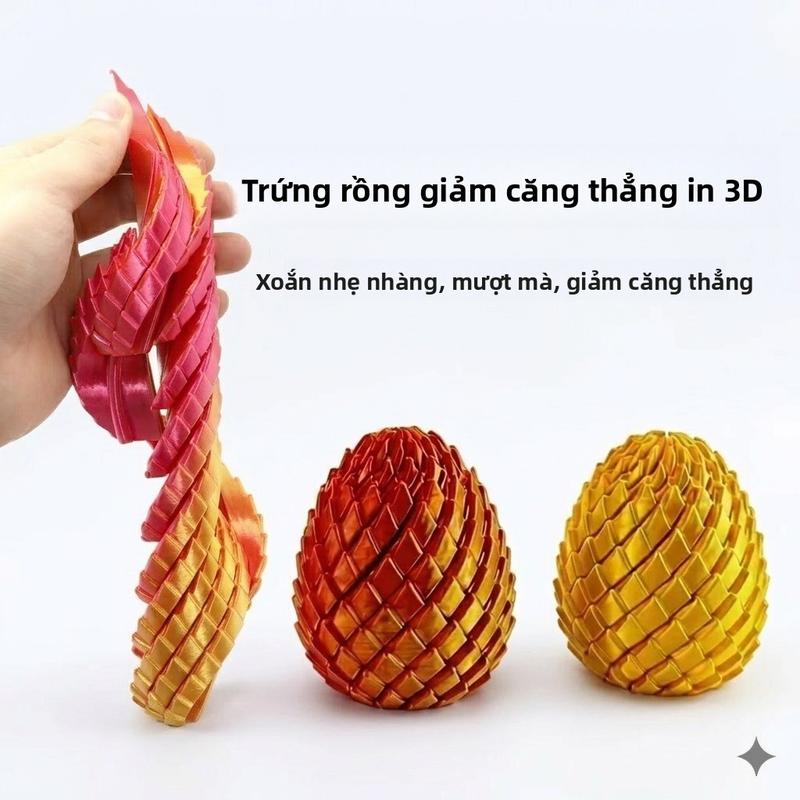 Đồ chơi in 3D hình trứng rồng giảm căng thẳng, xoay tròn, biến hình, bóng slime, dụng cụ giảm căng thẳng ngón tay sáng tạo dành cho trẻ em và người lớn. Mỗi đơn hàng bao gồm một quả trứng rồng (5,7CM).