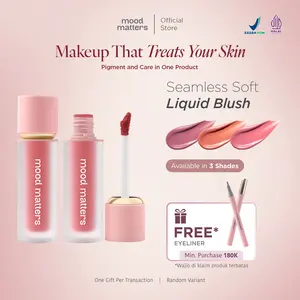 Mood Matters Seamless Soft Liquid Blush Viral TikTok – Blush On Cair Pipi Fresh All Day, Soft Glow Natural, Seamless Blend