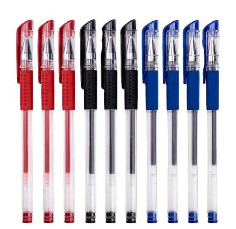 HL0705 Pena Isi 100 Pcs Gel Mimi 0.5mm Pulpen Balpoin Biru Hitam Merah Plastik Sekolah Tinta Stationary Bolpoin Stationery