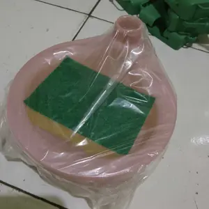 PXTON - Tempat Sabun Cair / Dispenser sabun / Cuci Piring Bentuk Bulat Soap Pump Dispenser 2in1 1000ml + Sponge Wadah Sabun