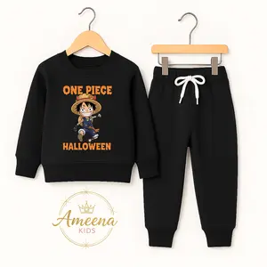 Ameena Setelan Baju Anak Laki-laki & Perempuan Anomali Crocodillo Halloween Lengan Panjang Celana Jogger Karet Pinggang Tali Serut Nyaman Gaya Simpel Elegan Bahan Lembut Adem Fashion set  anak