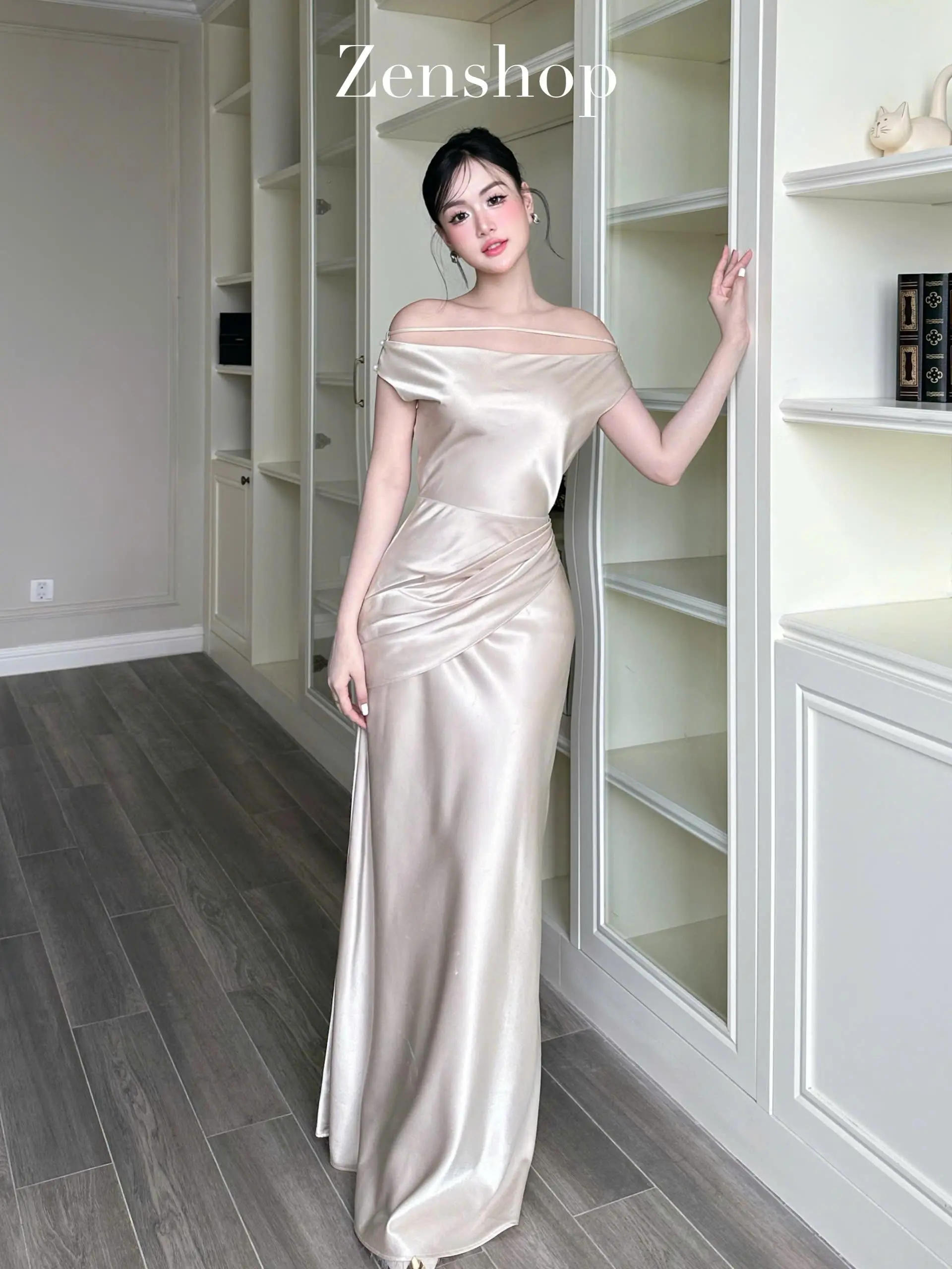 Đầm Lụa Trễ Vai Xếp Ly Eo Ôm Body Sang Trọng | Thanh Lịch - MAYLA Dress | BigBuy360 - bigbuy360.vn Đầm Lụa Trễ Vai Xếp Ly Eo Ôm Body Sang Trọng | Thanh Lịch - MAYLA Dress | BigBuy360 - bigbuy360.vn