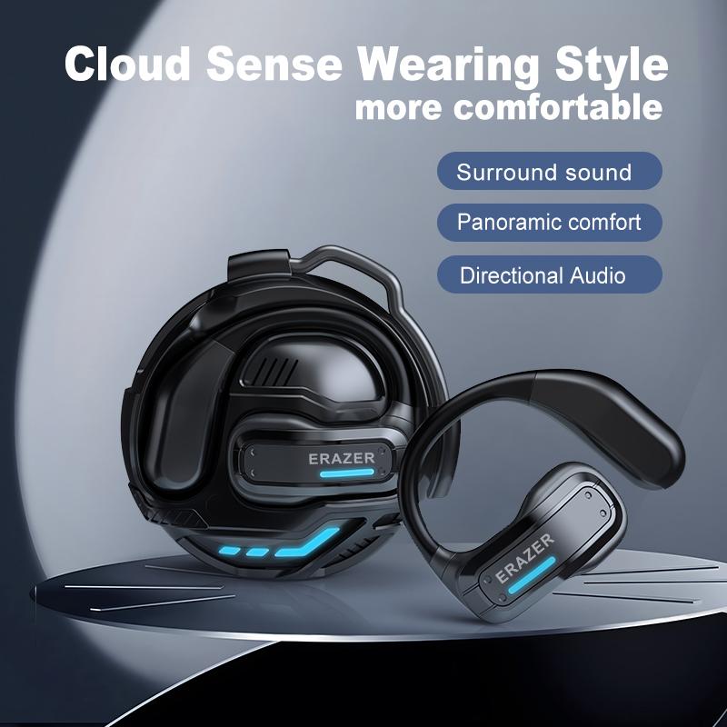 ERAZER X8 TWS Transformer Earphone Bluetooth 5.4 Headset Wireless Gaming Open Ear Henset Earhook HIFI OWS Transformers Headset Mechanical Design Noise Reduction Low Latency Music Olahraga Panggilan HD Headphone Dengan Mikrofon Gaming Stereo Bass 7
