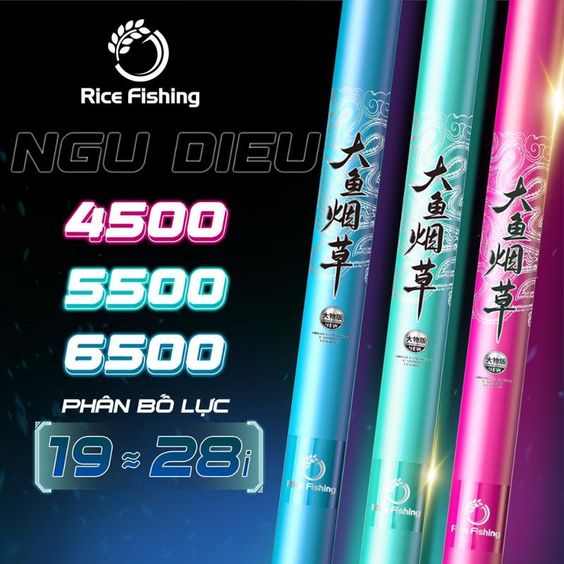 Cần câu đài săn hàng Ngư Điếu 4500 5500 6500 RICEFISHING chuyên săn cá lớn Câu Cá dòng giữ cá tốt CC-28 Đi Câu Bắt Cá