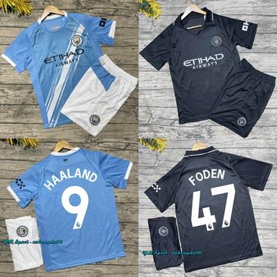Bộ Quần Áo Bóng Đá CLB MAN CITY XANH SN 25/26 - ( Quần + Áo ) - Vải Polyester Gai Thái Chuẩn Thi Đấu Top áođábóng chobégái aobóngda