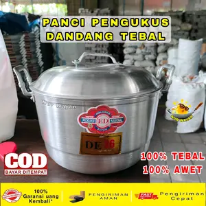 Dandang Penanak Nasi / Langseng / Soblok Tebal ukuran 26 28 30 36 40 ED Nasional Alumunium Tebal Anti karat Awet tahan lama Panci kukus Dandang 1 liter 2 liter 3 liter 4 liter 5 liter Panci lengseng serbaguna