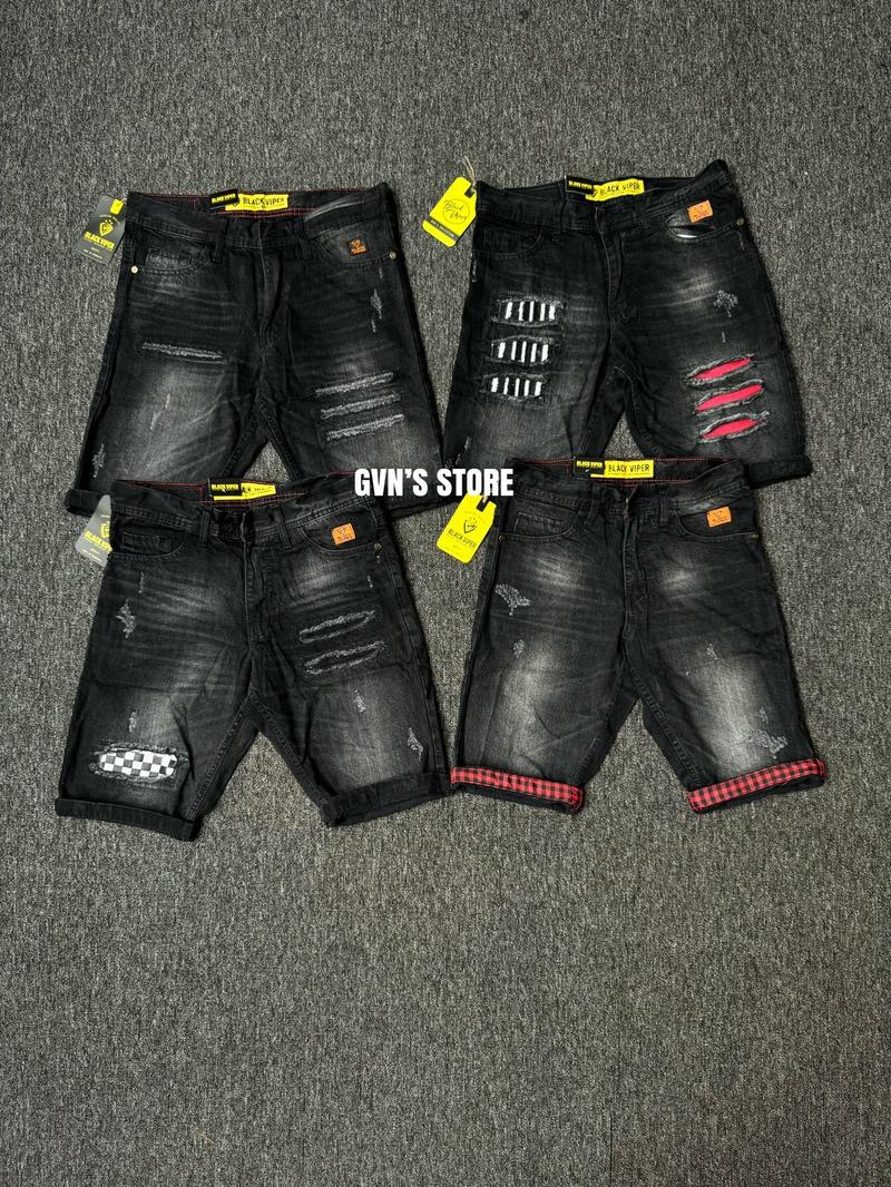 Product Introduction of SiZE 28-33 [COD+GRATIS ONGKIR]Celana pendek Black viper terbaru motif catur slimfit denim distro santay starboy Jeans Tebal Lembut Stretch Pria Cowok Santai  Keren denim outfit 28