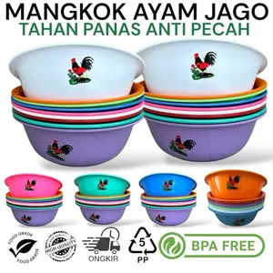 PROMO MANGKOK ISI 36 PCS MANGAKOK AYAM JAGO TAHAN PANAS ANTI PECAH
