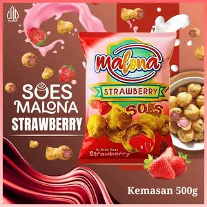 COD Halal Soes Coklat Cokelat/strawberry / mix rasa/halal Kue Sus Kering Isi soes coklat lumer 1 kg （Cemilan keluarga, cocok untuk dewasa dan anak-anak） Chocolate Food Makanan Snack Manis soes cokelat 1 kue soes coklat Toples Biskuit
