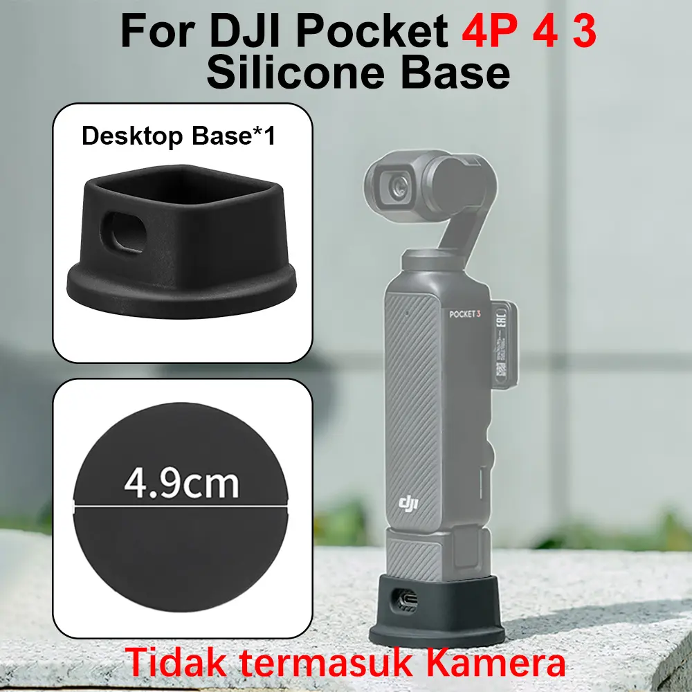 For DJI Osmo Pocket 4P 4 3 Silicone Anti-slip Base Desktop Stand Holder Base Aksesoris Kamera