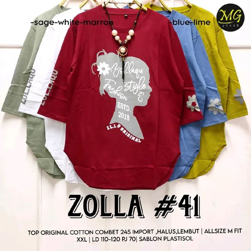 Kaos Zollaqu,, Atasan import,, kaos halus,,katun combed,,Zolla#41//mG store Wanita 2