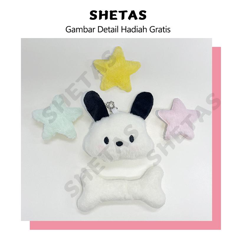 SHEBAG&SHETAS Tas Ransel Wanita Kanvas Multifungsi & Imut /Cocok untuk Sekolah dan Laptop, dengan Bonus Gantungan Anjing dan Desain Pentagram, khusus untuk siswa SMP 7