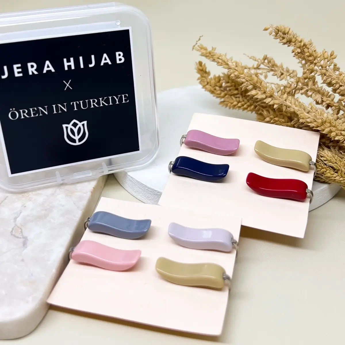 ￼Paket Klip Hijab Turki Isi 4pcs - Shameela Series Jera Hijab Made in Turkiye
