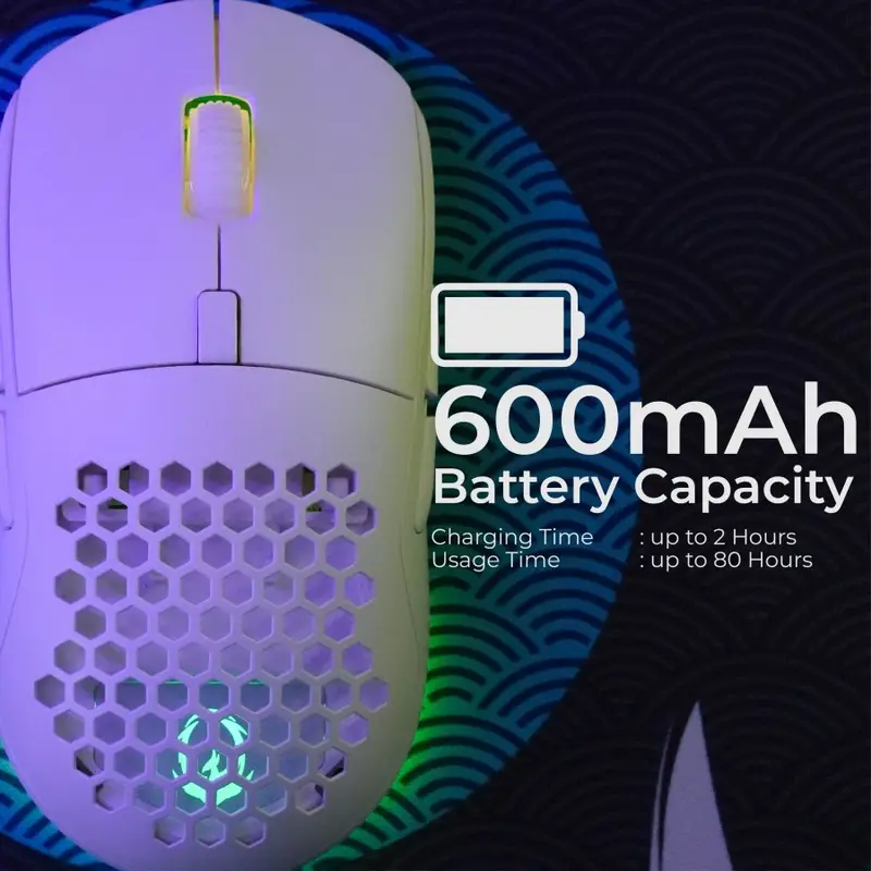Sades Ryunix Kojin MX10 / MX-10 Triple Mode Wireless Gaming Mouse 3