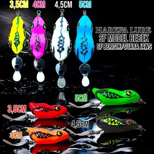 SOFT FROG BERISIK SUARA JAWS MODEL BEBEK HAREFA LURE. UKURAN 3,5CM - 4CM - 4,5CM - 5CM. UMPAN CASTING GABUS DAN TOMAN