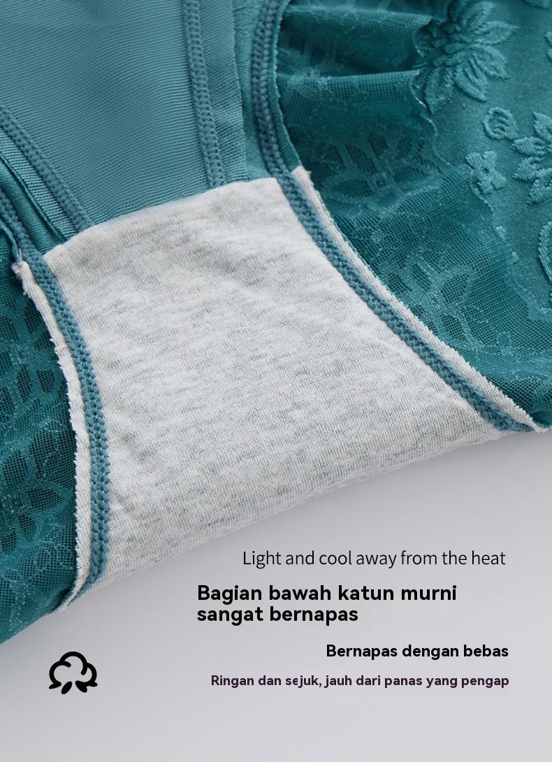 【3PCS】 SaSaQueen Celana Shapewear High Waist Mewah dengan Crotch Katun Anti-Bakteri, Renda, Bernapas, Dingin, Elastis Tinggi, Pengangkat Bokong -815