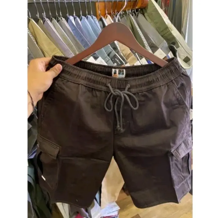 Celana Pendek Broadshort Cargo Pria Dewasa Kain Twill Stret Santai Nyaman 1