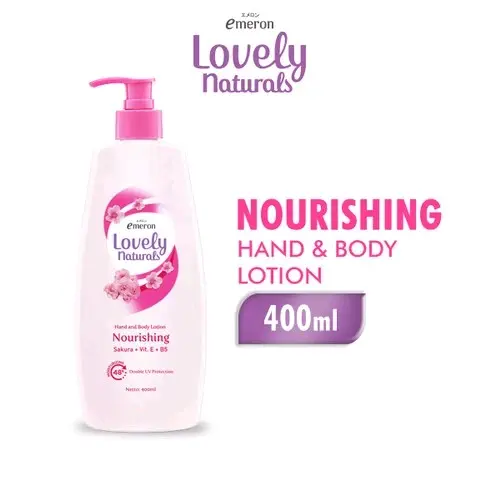 PROMO 2 BOTOL LOVELY 400ml AVOCADO, GREENTEA, SAKURA Emeron Lovely Natural Ukuran 400ml Satuan/Ecer. Tersedia 3 Varian yaitu Deep Caring, Nourishing, dan Intense Moisturizing. 2