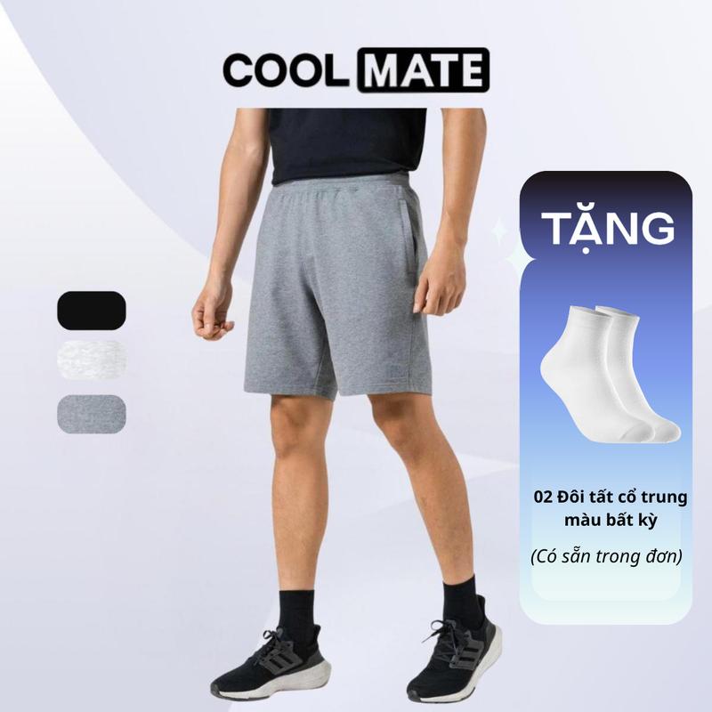[TẶNG 02 Đôi tất] Quần short nam New French Terry V2 ( thêu logo) - Quần nam - Coolmate