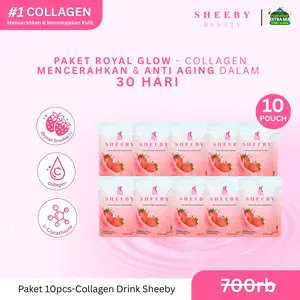 [PAKET ROYAL GLOW] Sheeby Beauty Collagen Drink 10 PCS – Glutathione, Anti Aging, Anti Acne, Whitening Booster, Pencerah dari Dalam