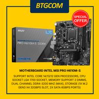 Gambar MOTHERBOARD INTEL MSI PRO H610M-S LGA 1700 GEN. 14/13/12 DDR4 dari btgcom Kota Denpasar 1 Tokopedia