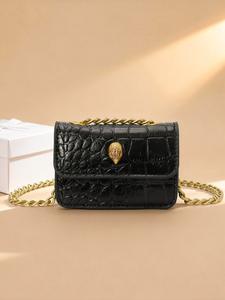 Bolso bandolera mini de moda para mujer, bolso de hombro casual con diseño liso, accesorio versátil para uso diario para mujeres y niñas