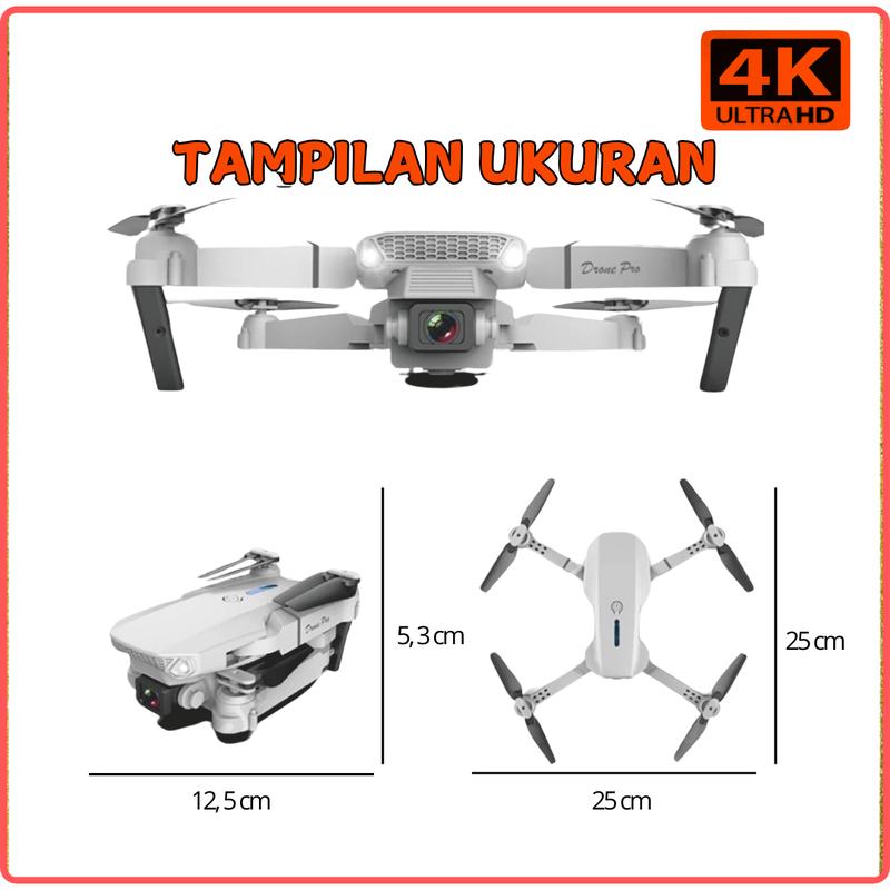 Drone E88 Pro  Kamera HD 4K, Desain Lipat Portabel, Stabilitas Tinggi, dan Mudah Dikendalikan untuk Pemula dan Profesional Camera 7