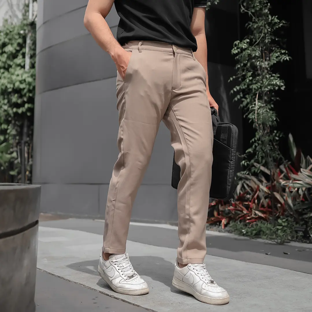 HSRM Dapper Ankle Pants Dark Cream | Celana Kerja Formal Ankle Pria Slimfit