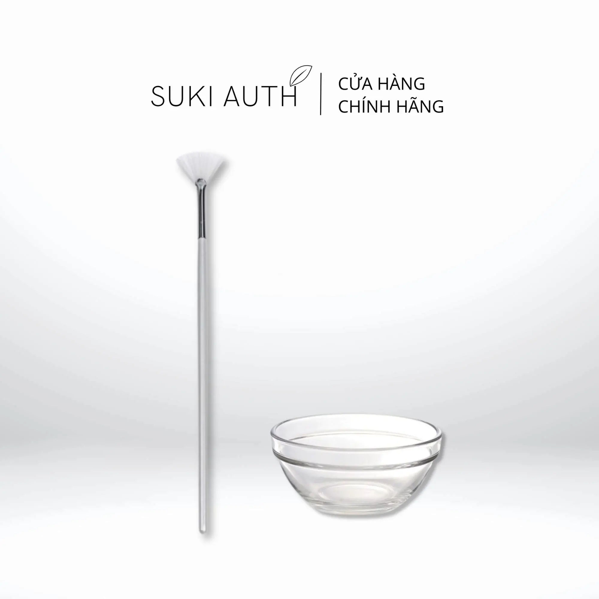 Bộ bát quét peel da, bát thủy tinh và chổi quét peel cao cấp