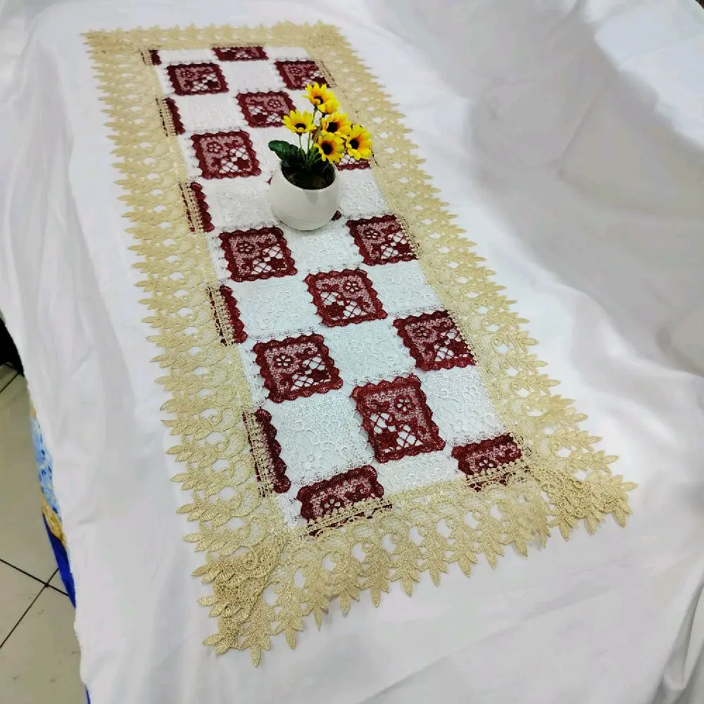 Taplak meja tamu renda /Taplak meja 40x100cm