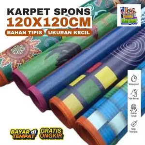 HARGA GROSIR Karpet Lantai Spons 120x120 cm / Karpet Spon Tahan air / Tikar piknik / Alas Kasur