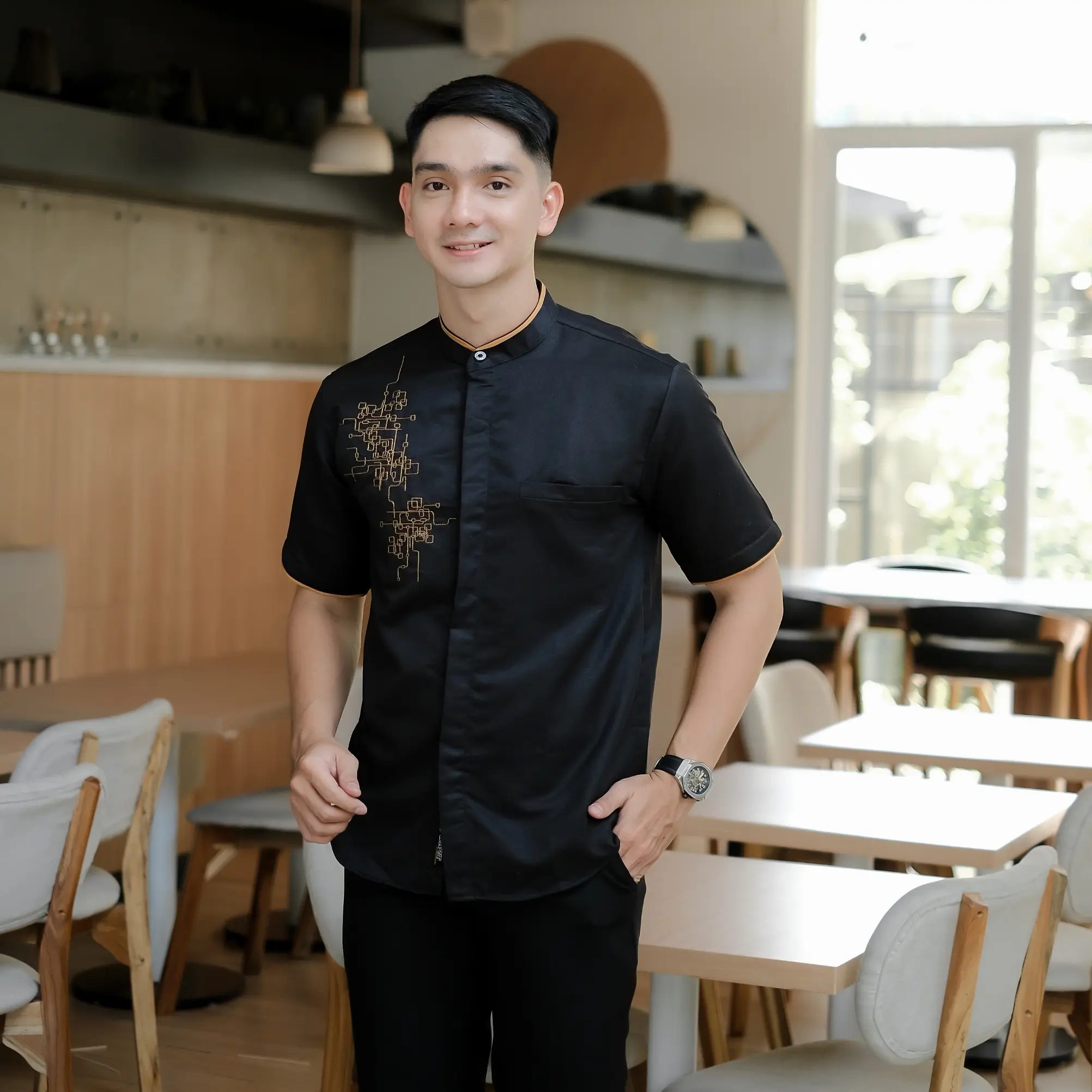 BAJU KOKO BORDIR LENGAN PENDEK NEW BOURNE