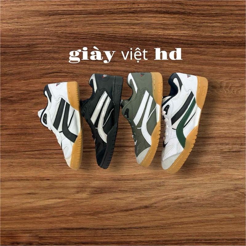 giày asia cầu lông đế vàng khâu đế màu trắng xanh trắng đen