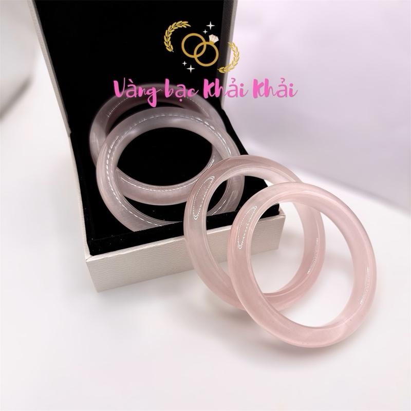 Vòng đá mắt mèo màu Ánh Hồng cho nữ - Vàng bạc Khải Khải - Vòng mã não đá mắt mèo đổi màu