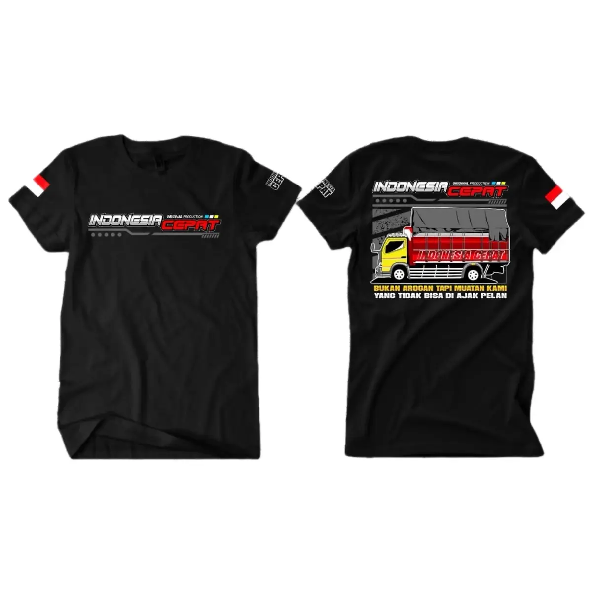 Kaos Truck Indonesia Cepat Catoon Combat 24s Sablon Premium