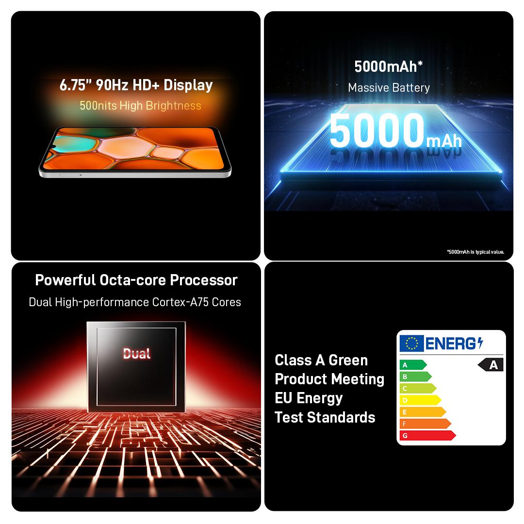 [SPECIAL CREATOR] Handphone nubia A36 ROM 64GB RAM 12GB (4+8GB) Smartphone Kamera AI 13MP Layar 6.75" 90Hz, Baterai 5000mAh Fast Charging