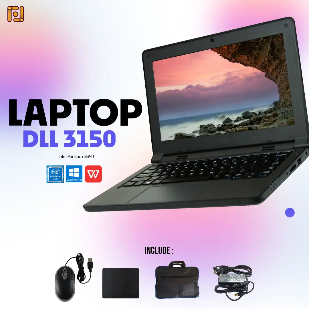 [HARGA PELAJAR] Laptop DLL 3150 & 3190 series Intel Pentium N3540 ram 4GB upto 16GB ssd 128GB upto 512GB Fantastic Grade