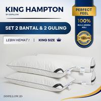 Gambar DDPillow Set 2 Bantal Jumbo + Guling Bulu Angsa Asli, Type King Hampton (Perfect Feel) / Bantal Hotel Bintang 5 - Bantal dari ddpillow Kota Administrasi Jakarta Barat 1 Tokopedia