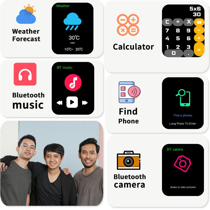 (BISA COD)Jam tangan smartwatch pria cewek,X8, 2.01”smartwatch android ios,parlent active smartwatch,Sport Tahan Air Bluetooth Smart Watch Pelacak Kebugaran Gelang Pedometer Heart Rate 6