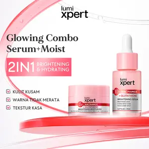 LUMIXPERT | 2IN1 Glowing Combo | Brightening Serum + Moisturizer | Niacinamide | Cerahkan Kulit Kusam | Samar Bekas Jerawat | Halus & Kenyal | All Skin Type