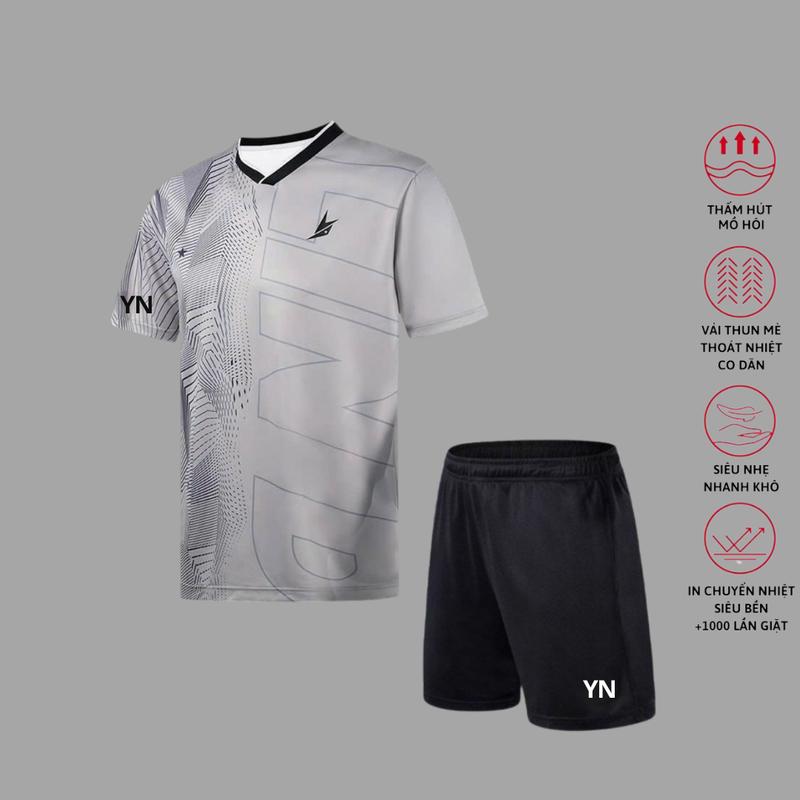 Áo Cầu Lông Bóng Bàn Bóng Chuyền,... 2025 thoáng khí co giãn Unisex Sport Chạy Bộ Nam Top A787