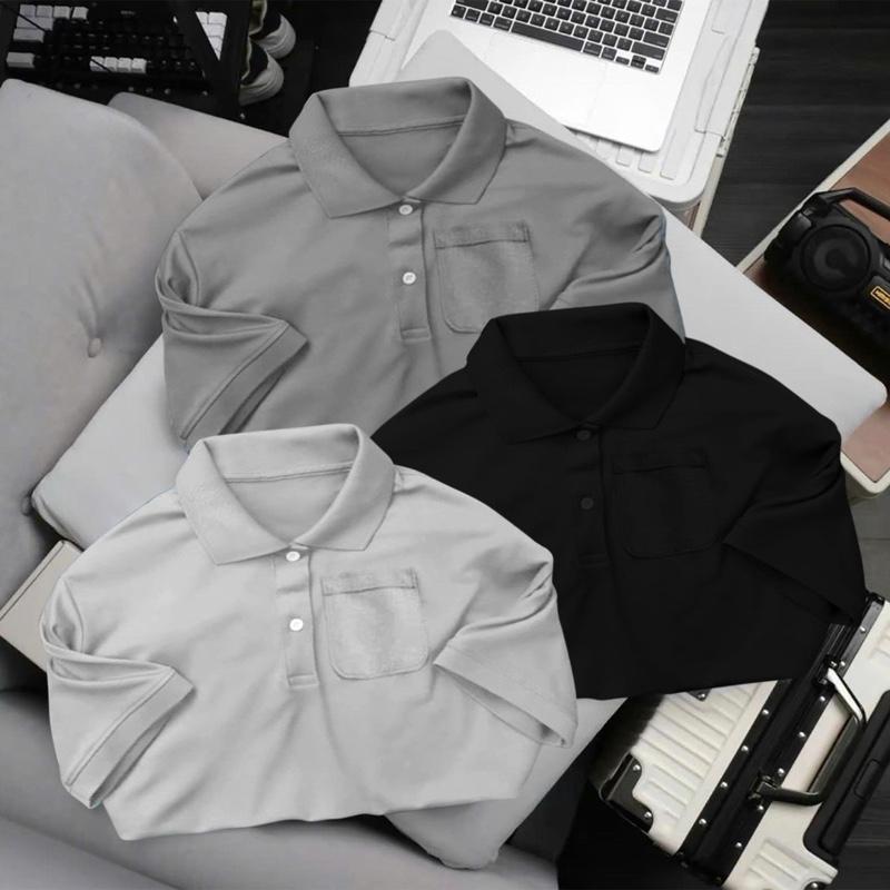 COMBO 3 ÁO POLO CÓ TÚI VẢI THUN CÁ SẤU POLY