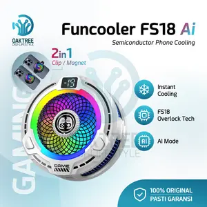 Oaktree Funcooler FS18 Ai Fan Cooler Radiator Pendingin HP Cooling Fan Gaming