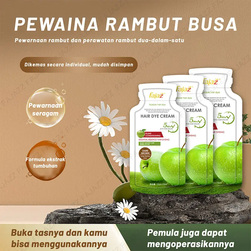 【Promosi Besar 5,5】【5bungkus x 30ml +Masker rambut gratis】3 warna yang direkomendasikan untuk kulit lebih cerah di tahun 2025!/Hitam Alami/Warna Coklat Tua/Warna Kopi