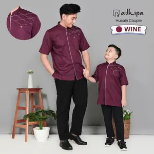 Adhipa Koko Couple Husain Ayah dan Anak Warna WINE