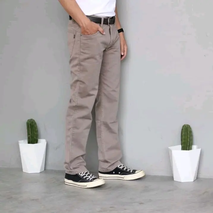 LEGOSH Celana Kanvas Panjang Pria Original standar reguler 5
