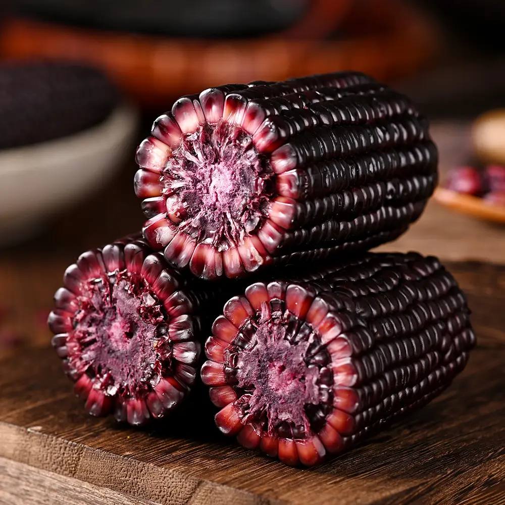 【8 sticks】breakfast Black Bear Chuck Black Chocolate Corn Nutritious Black Corn  Soft & Sweet Vacuum-Sealed